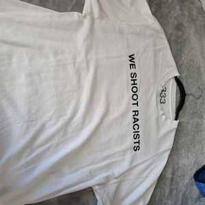 Half Evil We Shoot Racists T-Shirt